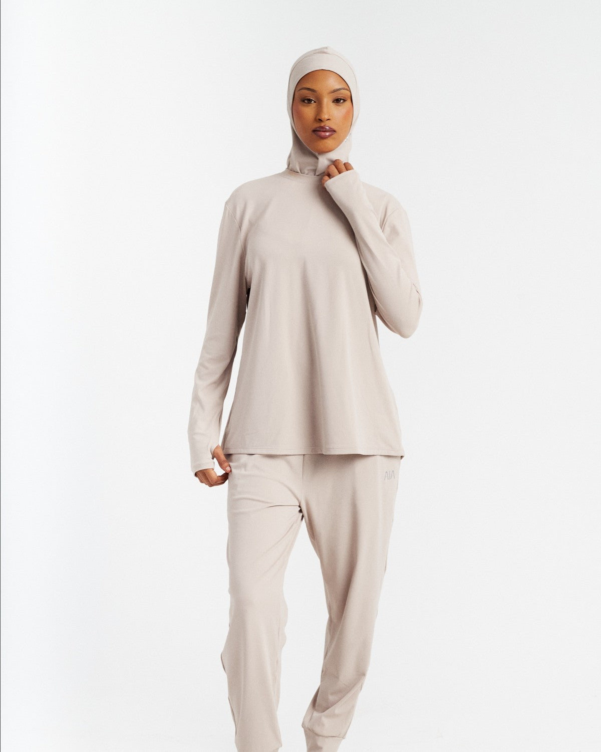 AIA Flowy Tee — Beige