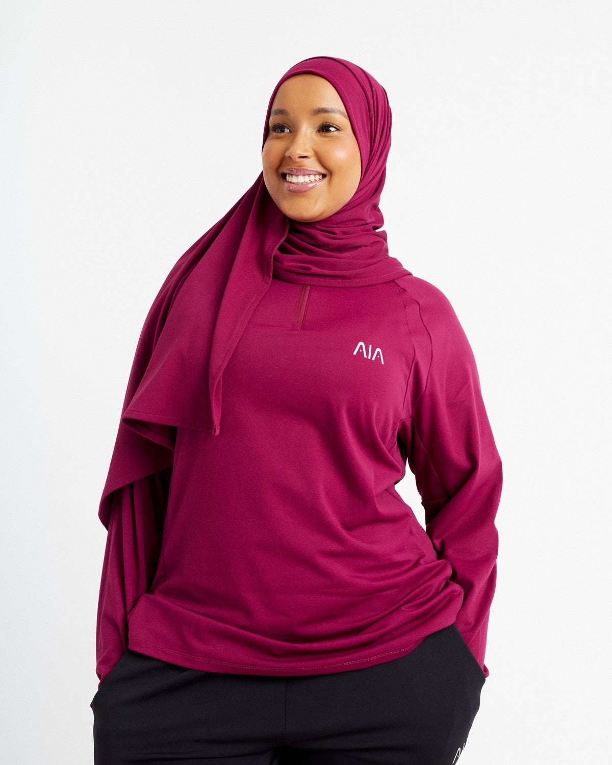 AIA Pulse Zip Top — Magenta