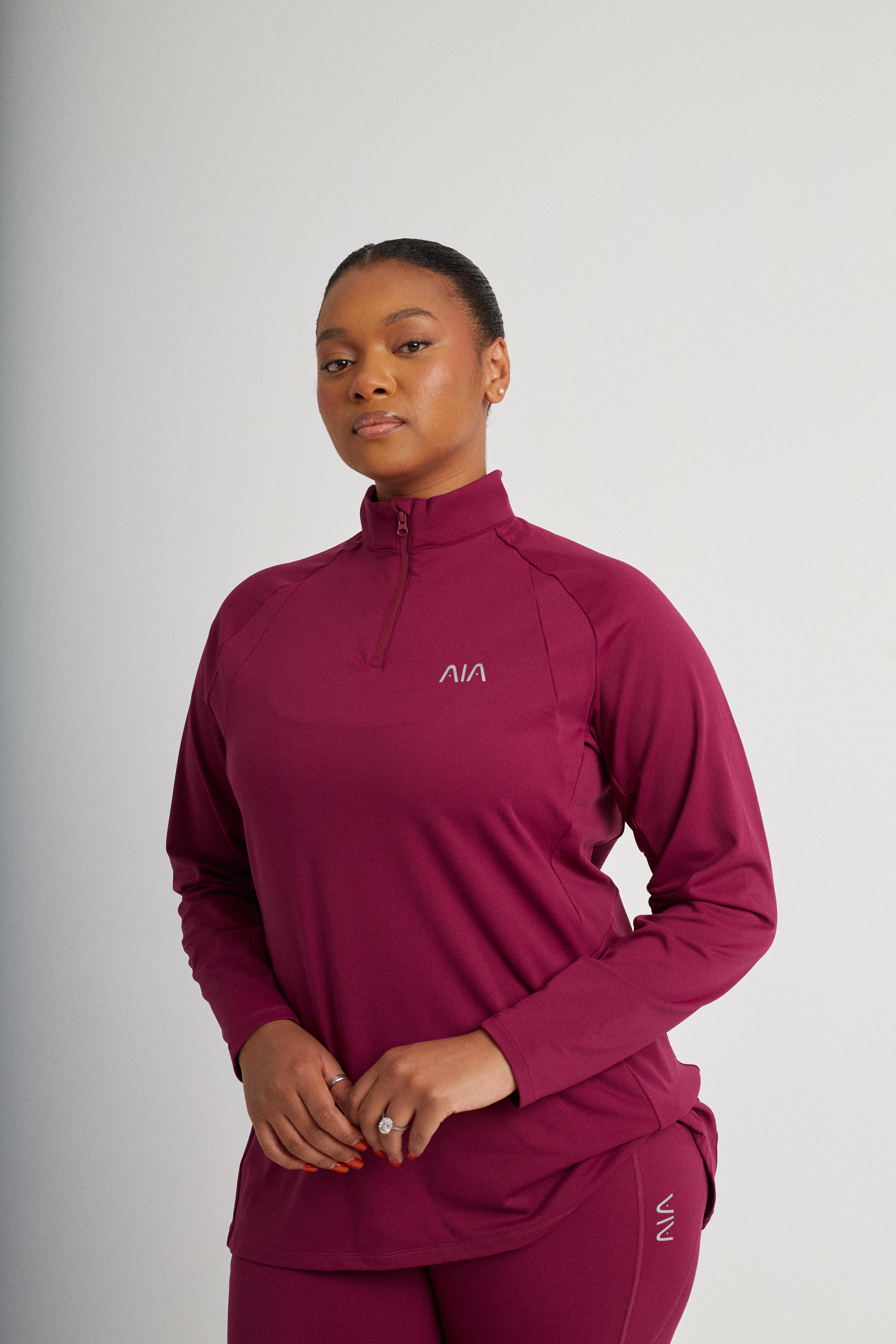 AIA Pulse Zip Top — Magenta